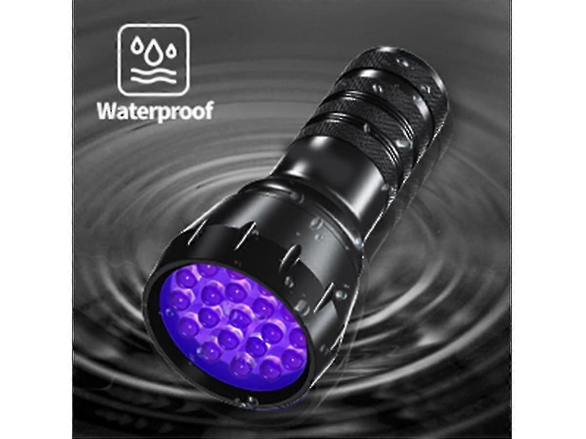 21 LED UV Blacklight Flashlight 395nm | Portable Handheld Torch For Pet Stains, Minerals | 249054