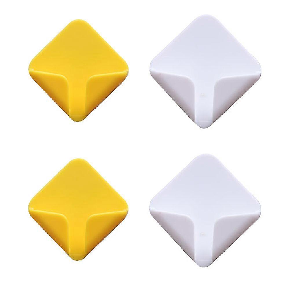 2 Pairs Practical Wall Storage Socket Line Hooks Mobile Phone Charging Stands
