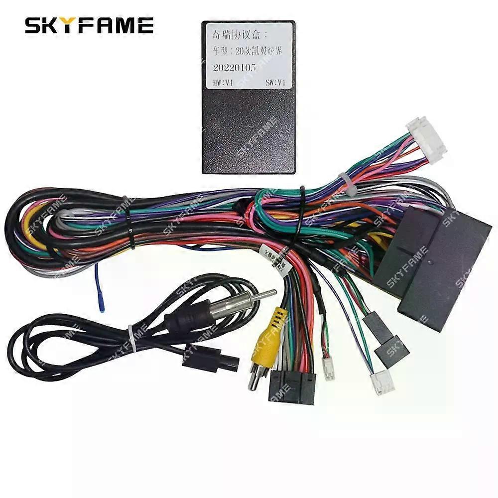 Applies to 16Pin Car Wiring Harness Adapter Canbus Box Decoder Android Radio Power Cable For Cowin Showjet Kaiyi X3 OD-QR-09