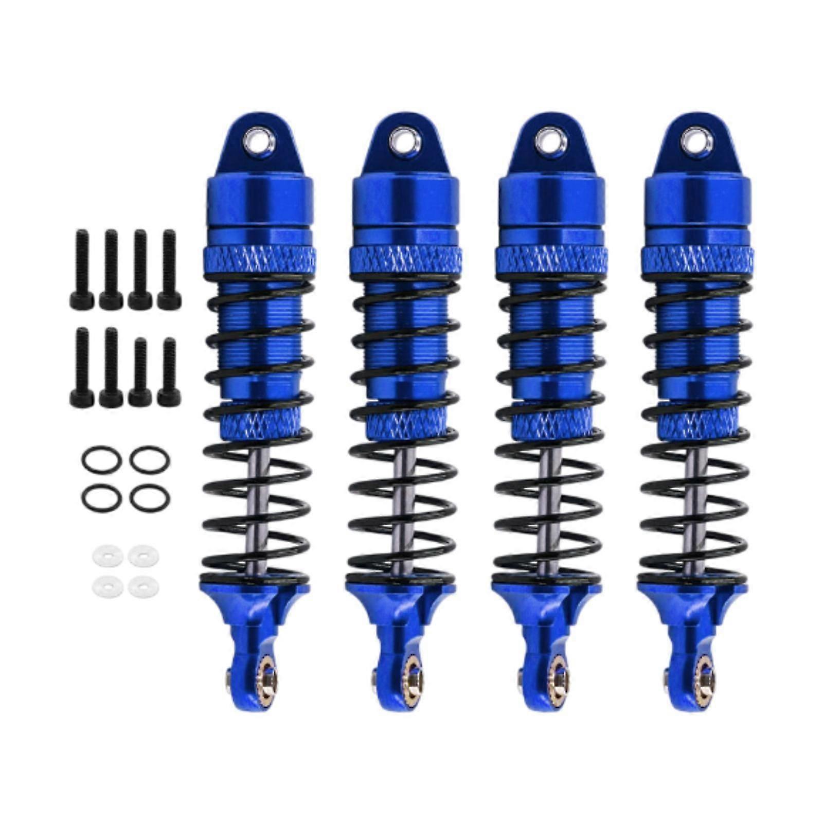 4x RC Front Rear Shock Absorbers Replacement Accessory for D90 1:18 Scale RC Blue