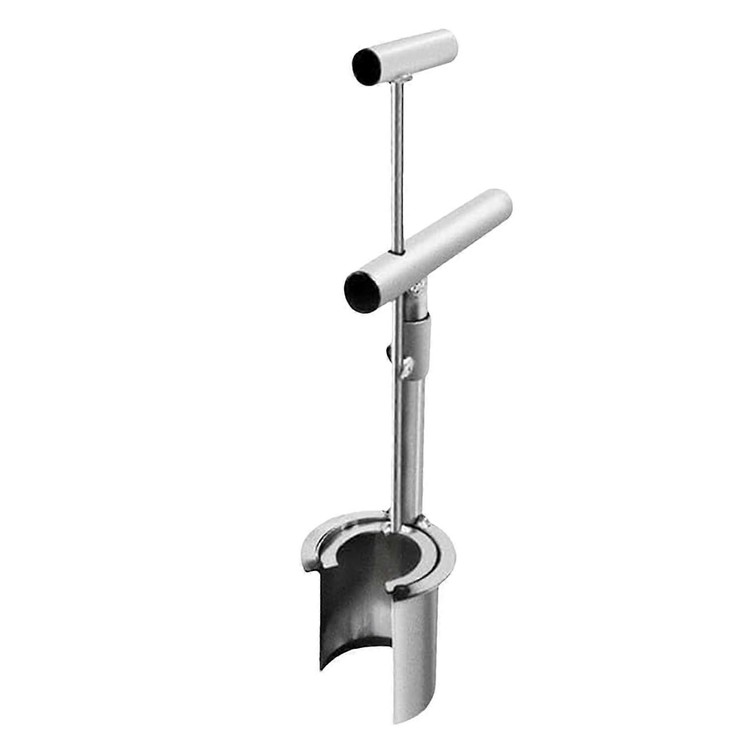 Stainless Steel Bulb Planter with Long Handle, Ergonomic Garden Tool for Planting Bulbs and Flowers