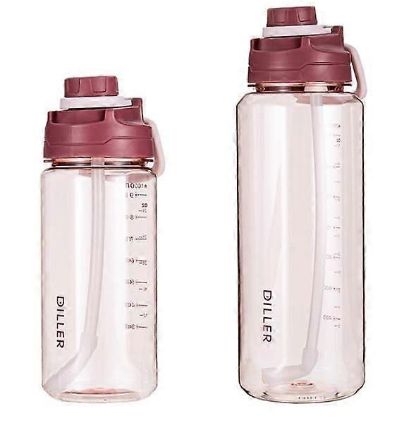 Plastic Water Cup Large Capacity Portable Water Bottle Straw Space Cup
