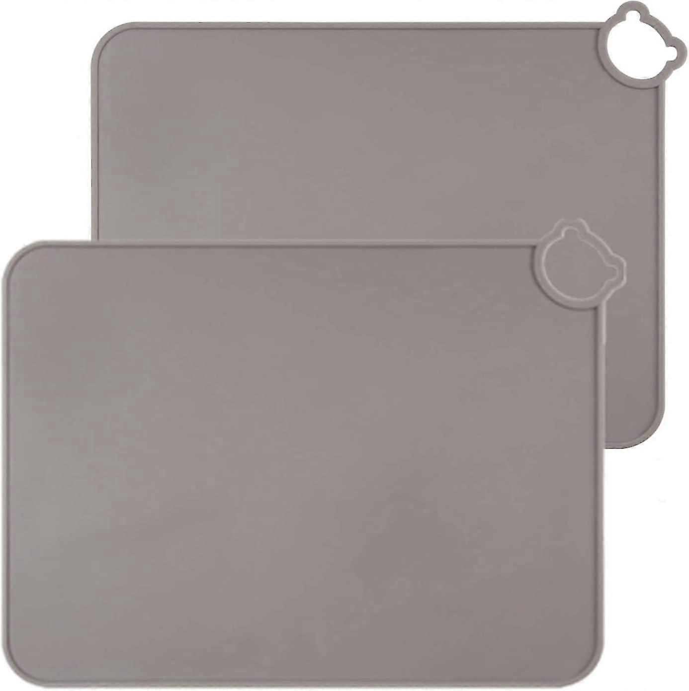 Napperons En Silicone Pour Enfants Bb, Napperons Lavables Au Lave-vaiss, Tapis De Voyage Portable Pour Tout-petits, Lot De 2 (2-gary),8510