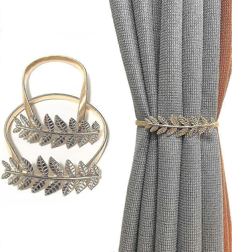 Decorative Curtain Tiebacks For Thick Window Drapes - Drapery Holdbacks With Stretchy Metal Rope
