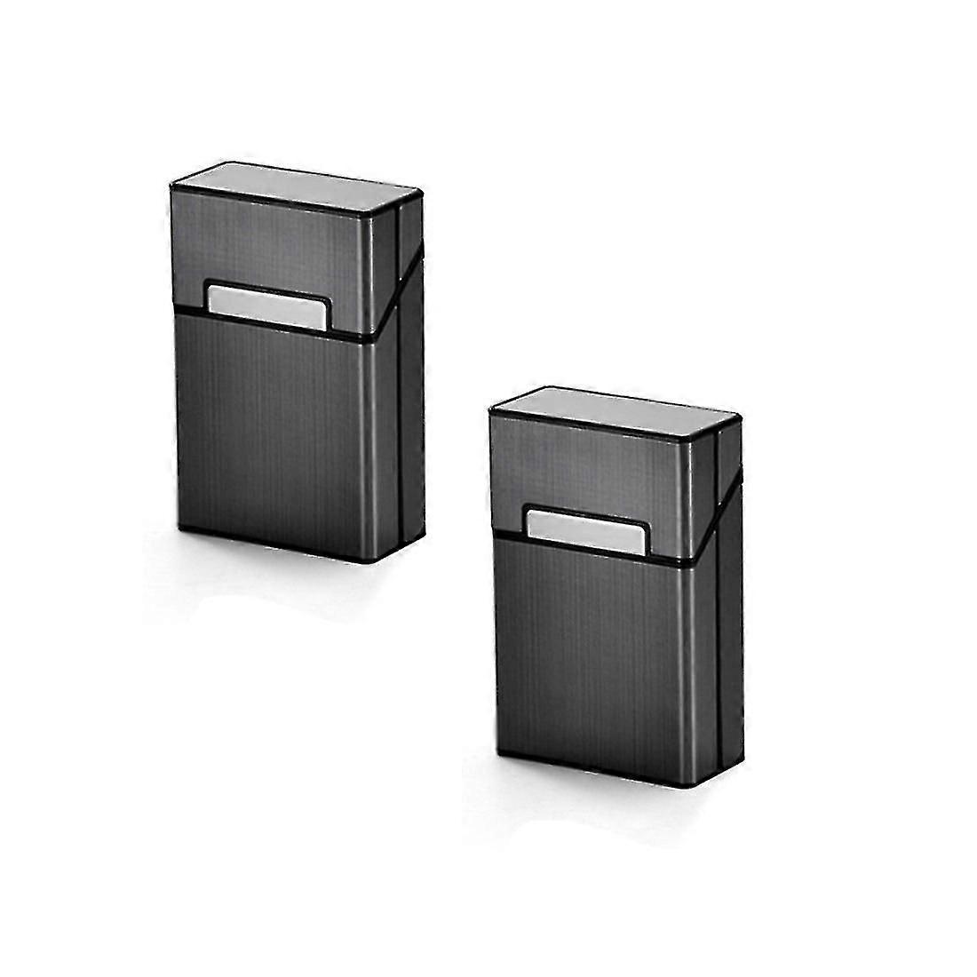 Portasigarette in alluminio per sigarette a pacchetto intero 20 pezzi, portasigarette flip top per uomini donne e signore 2 pezzi-B5