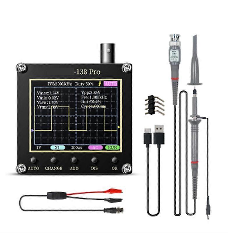 Oscilloscopio digitale portatile 138 PRO, 200 /s, KHz, larghezza di banda analogica, supporta Auto, 80 KHz PWM e Fir