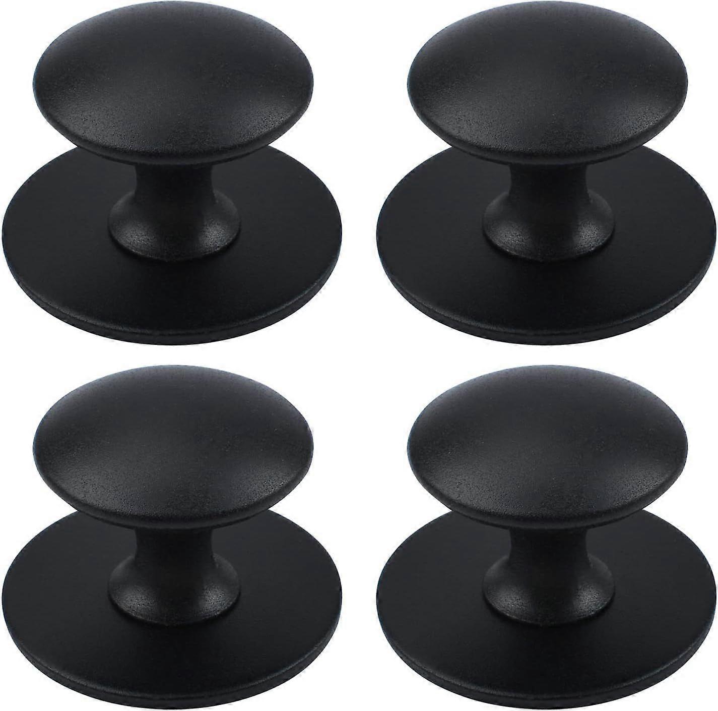 Adhesive Cabinet Knobs, 4 Pack Instant Self Adhesive Kitchen Cabinet Knobs, Stainless Steel Pulls for Windows, Cupboards, Drawers