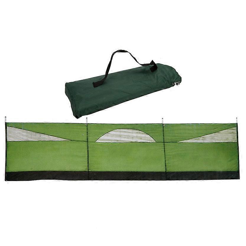 5M Wide 3 Panel Compact & Lightweight Wind Break For Camping / Bbqs Etc - Green