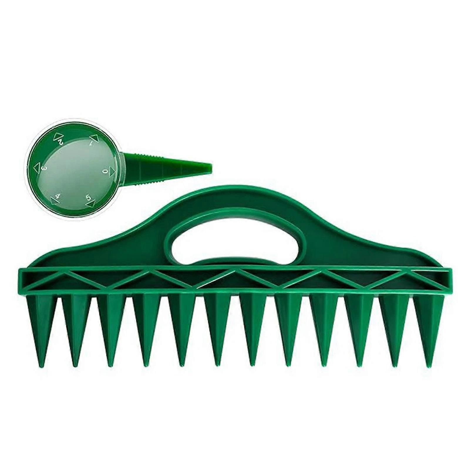 Seeder Planter Tool, Soil Digger Planter Adjustab, 12 Holes Seedlings Dibber, Handheld Planter Tool, Sowing Seeder for Flowers Vegetables Seedling