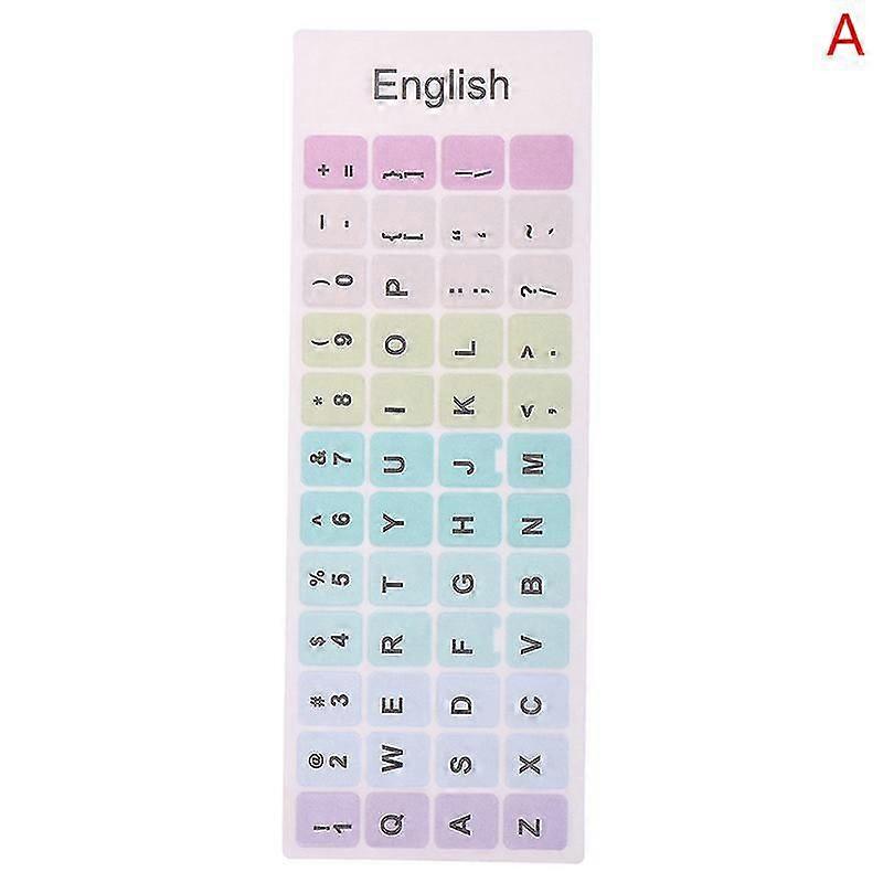 1pc English Keyboard Sticker Makaron Color Key Sticker Desktop Computer Sticker