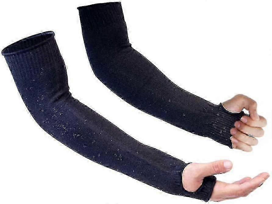 1ペアアンチカットアームスリーブカット耐性アームカバーヘビーデューティ保護スリーブ一口プルーフアームガード