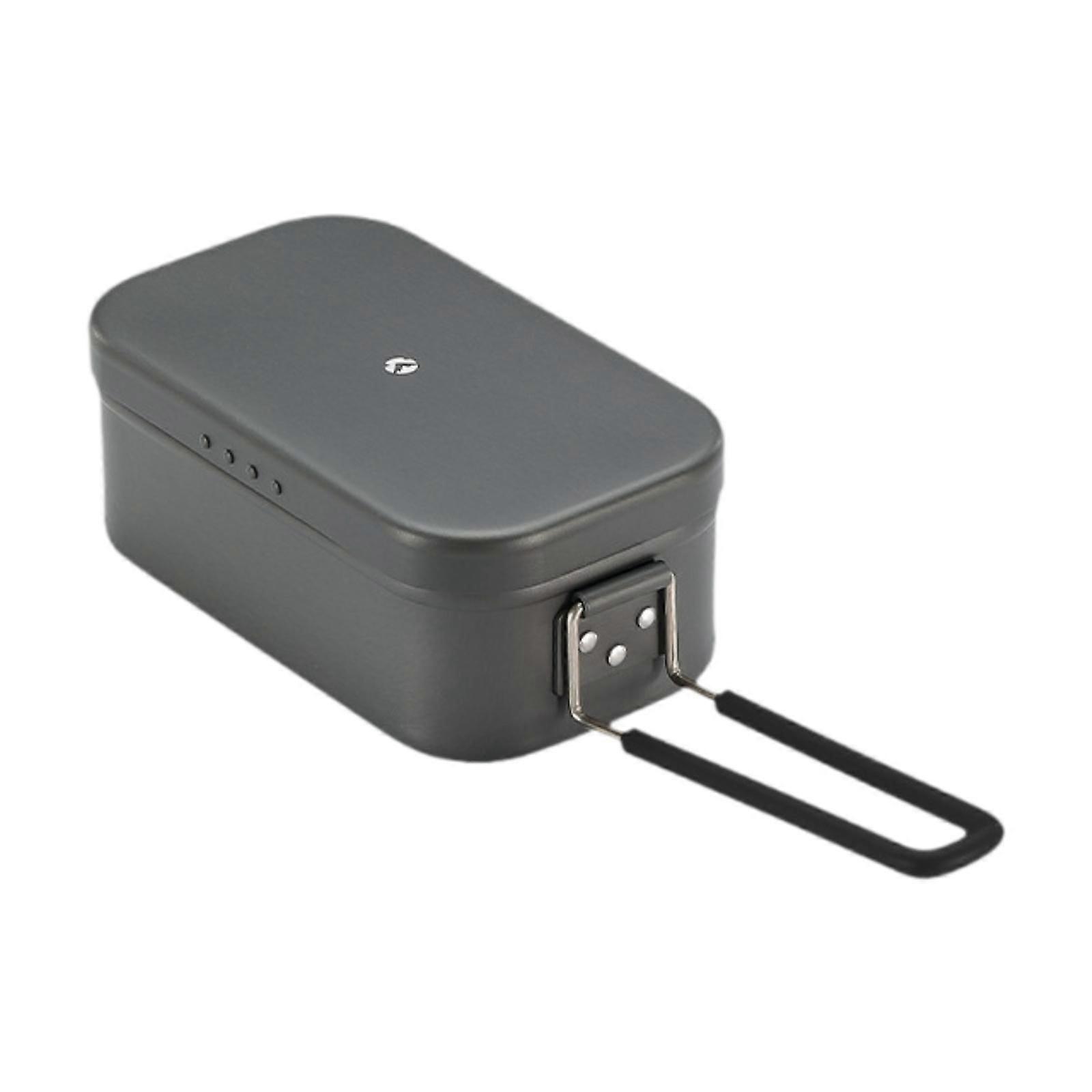 Lunch Box Contenitore portatile per il pranzo per lo zaino in spalla Attività all'aperto Picnic grigio e piccolo
