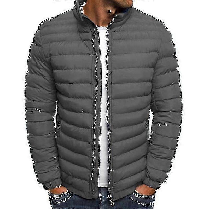 Men Lightweight Bubble Coat Puffer Jacket Quilted Padded Outerwear