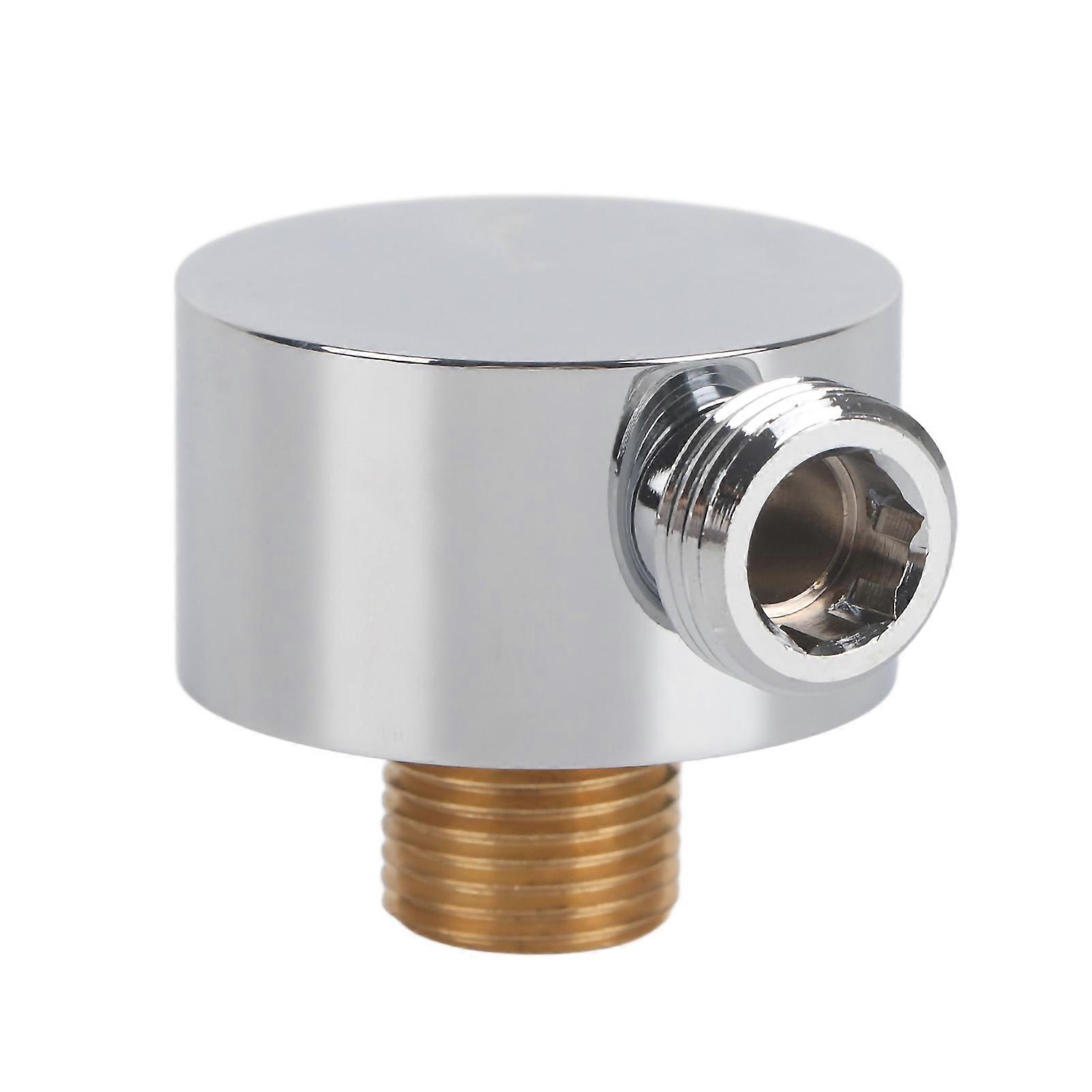 G1/2 Brass Shower Hose Connector Elbow, Round Shape, 1/2 Inch, Compatible with Standard Showers and Hoses