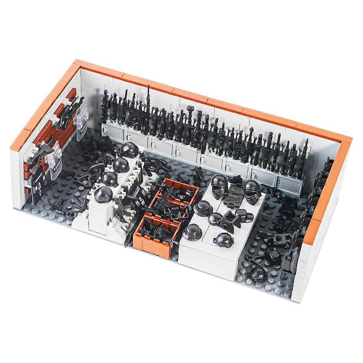 Assembled building block weapon rack, suitable for children