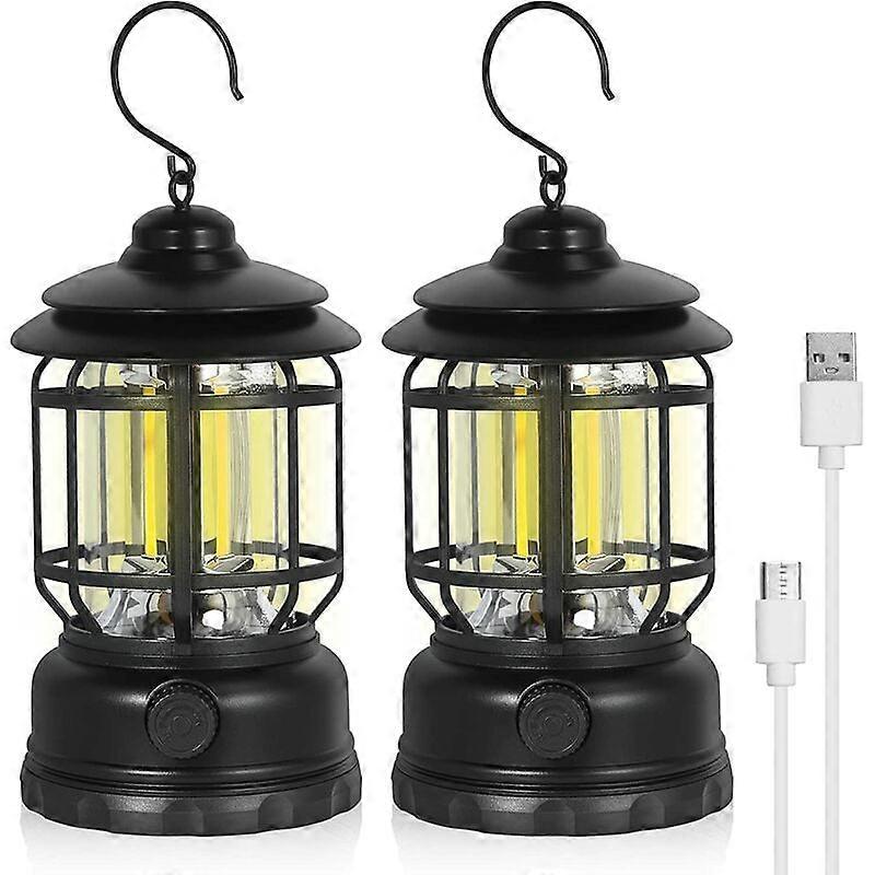 Solarlicht 2er Pack wiederaufladbare Campinglampen, dimmbar, tragbare Campinglampen, wasserdicht, leicht