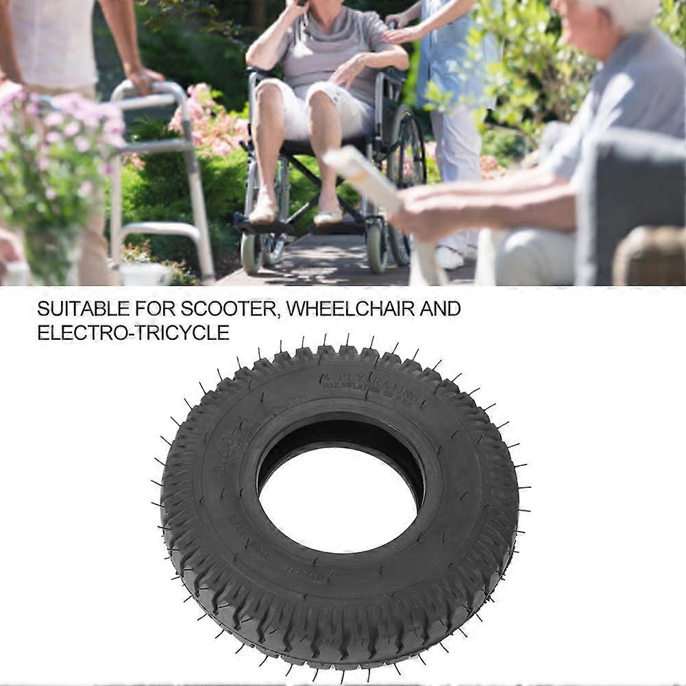 2.50-4 Mobility Scooter Tire with Metal Valve TR87, Noise Reduction ...