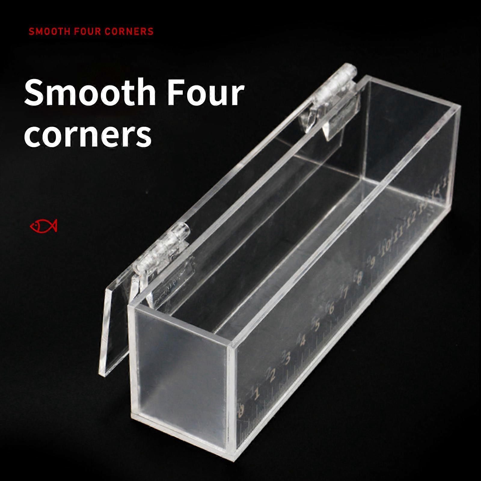 Fish Incubator Case Small Fish Viewing Box with Clear Acrylic and Scale for Fish Eggs Hatching Small Fish Isolaton Box
