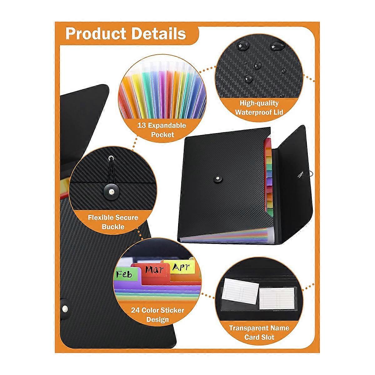 File Organizer Expanding File Folder, Paper Document Receipt Folder