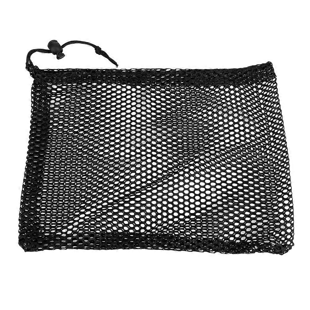 Durable Nylon Mesh Drawstring Pouch Golf Balls Holder Storage Net Bag Golf Accessory(L)