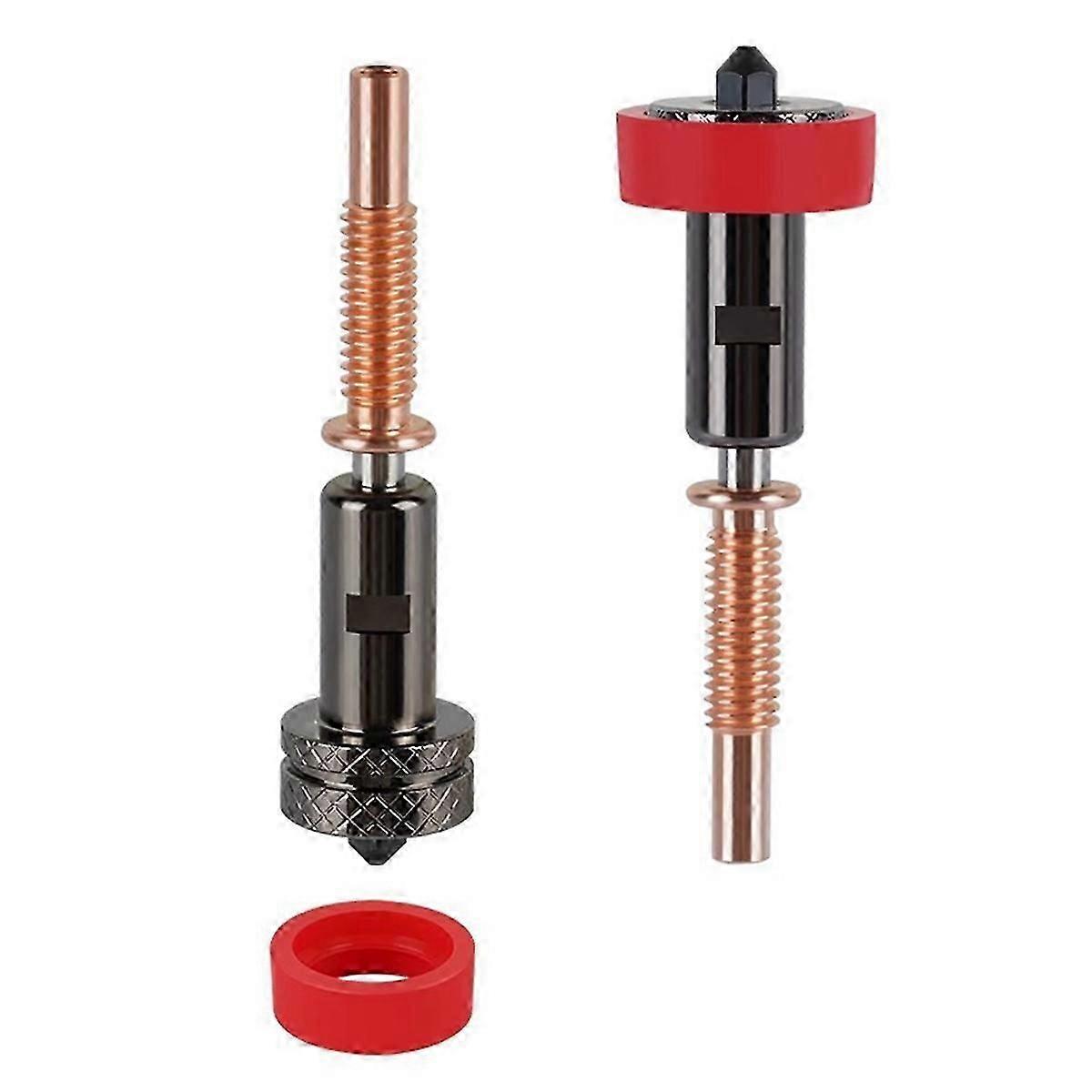 2pcs 0.4mm High Flow Hotend Nozzles - Hardened Steel/Titanium/TC4 for 3D Printers