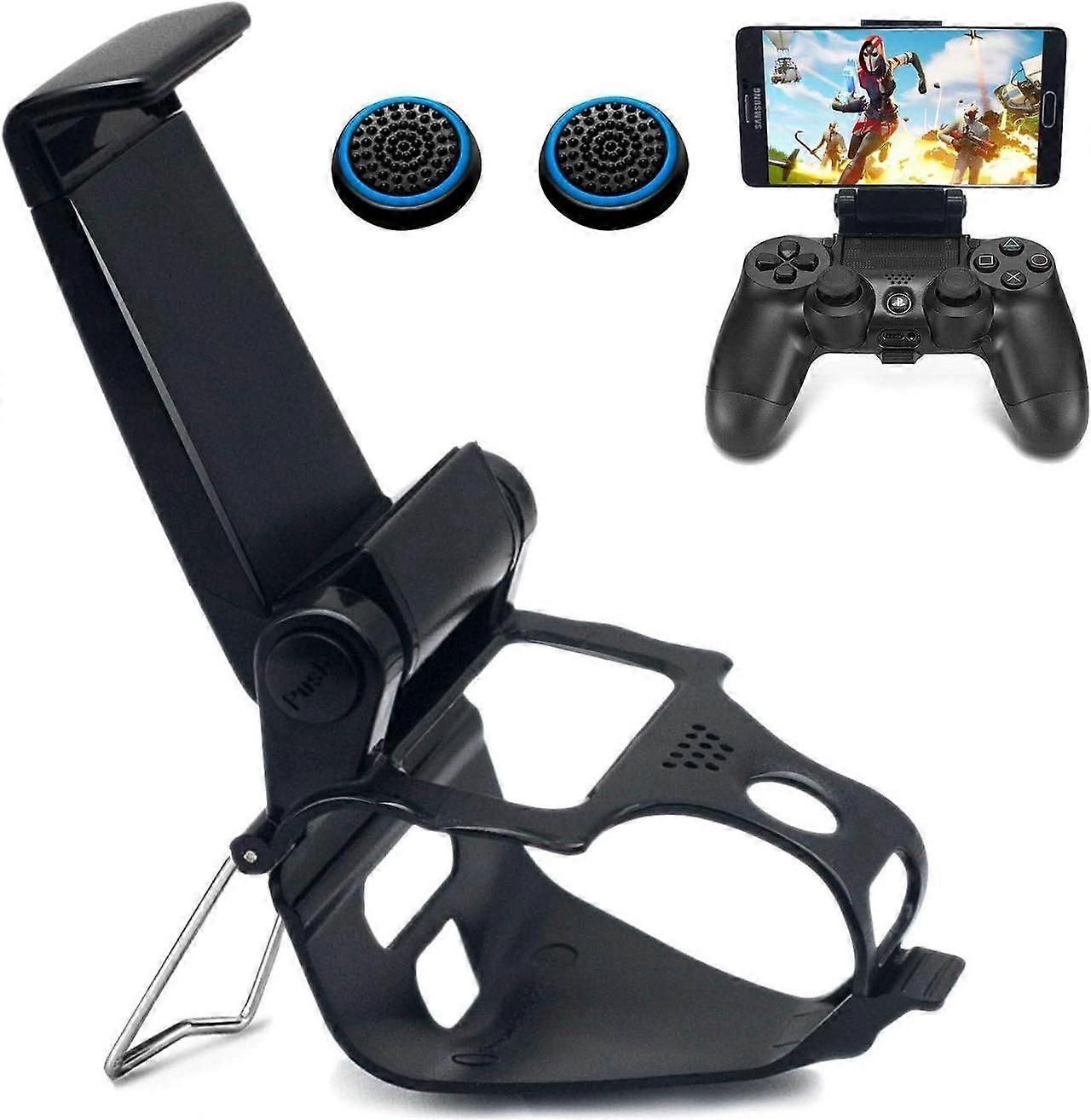 Phone Clip for PS4 Controller Mobile Gaming Mount Bracket Holder Adjustable Stand Clamp Compatible with iPhone/iOS, Android, for Playstation4 Remote P