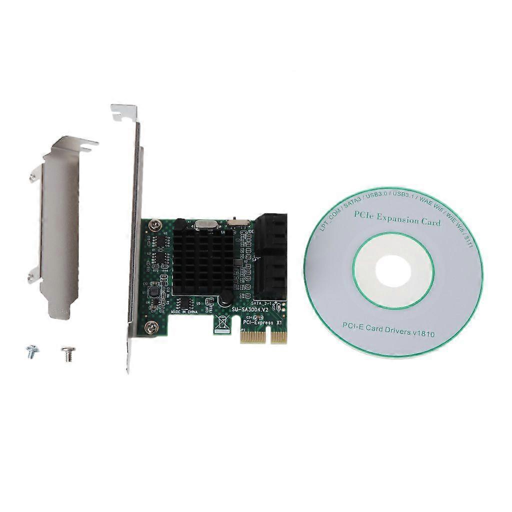 Internal 4 Port Sata III 6GB/S Pci-E X1 Controller Card for Desktop Support SSD
