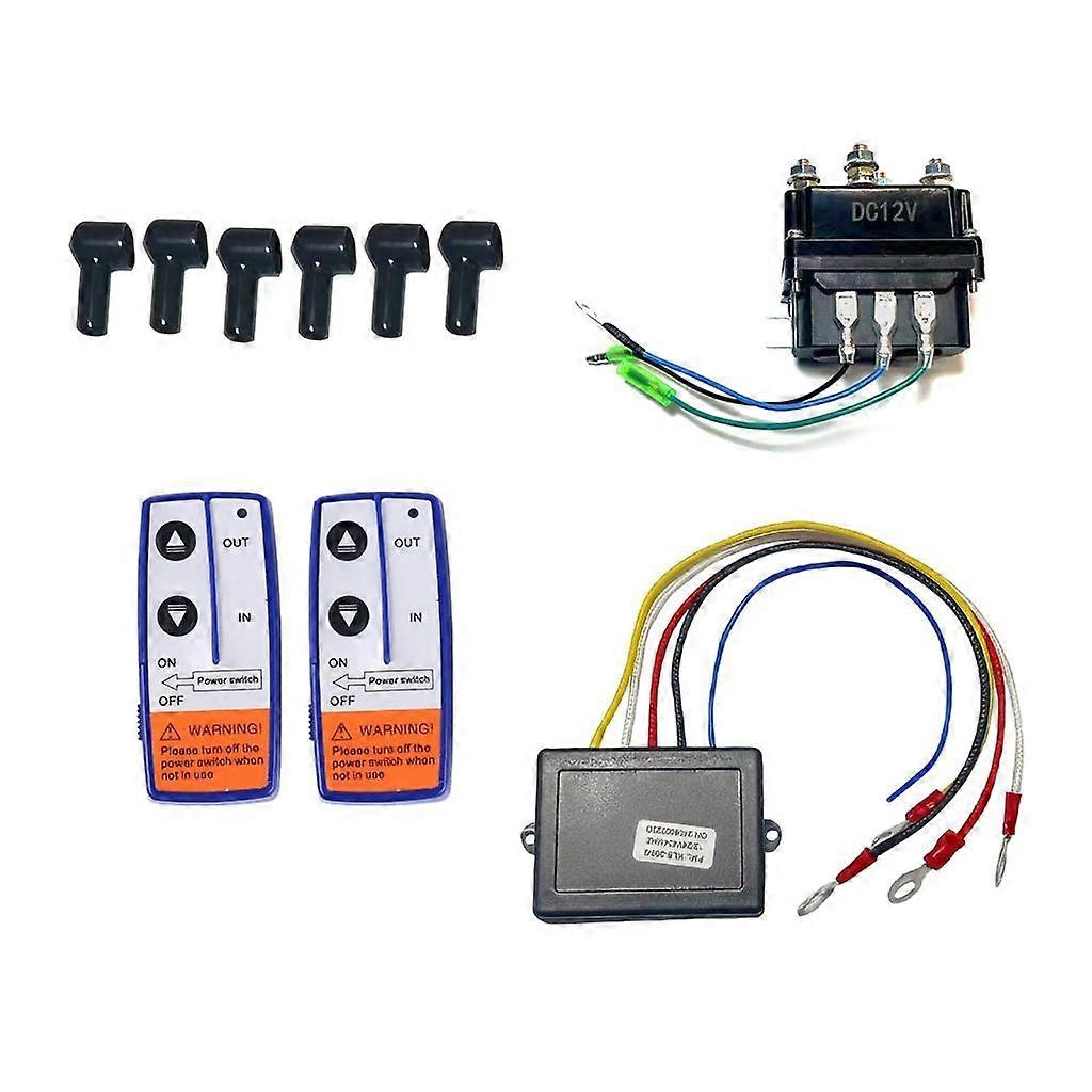 Waterproof Efficient 250A 12V Winch Relays Wire Connection Set for Car Boat Use