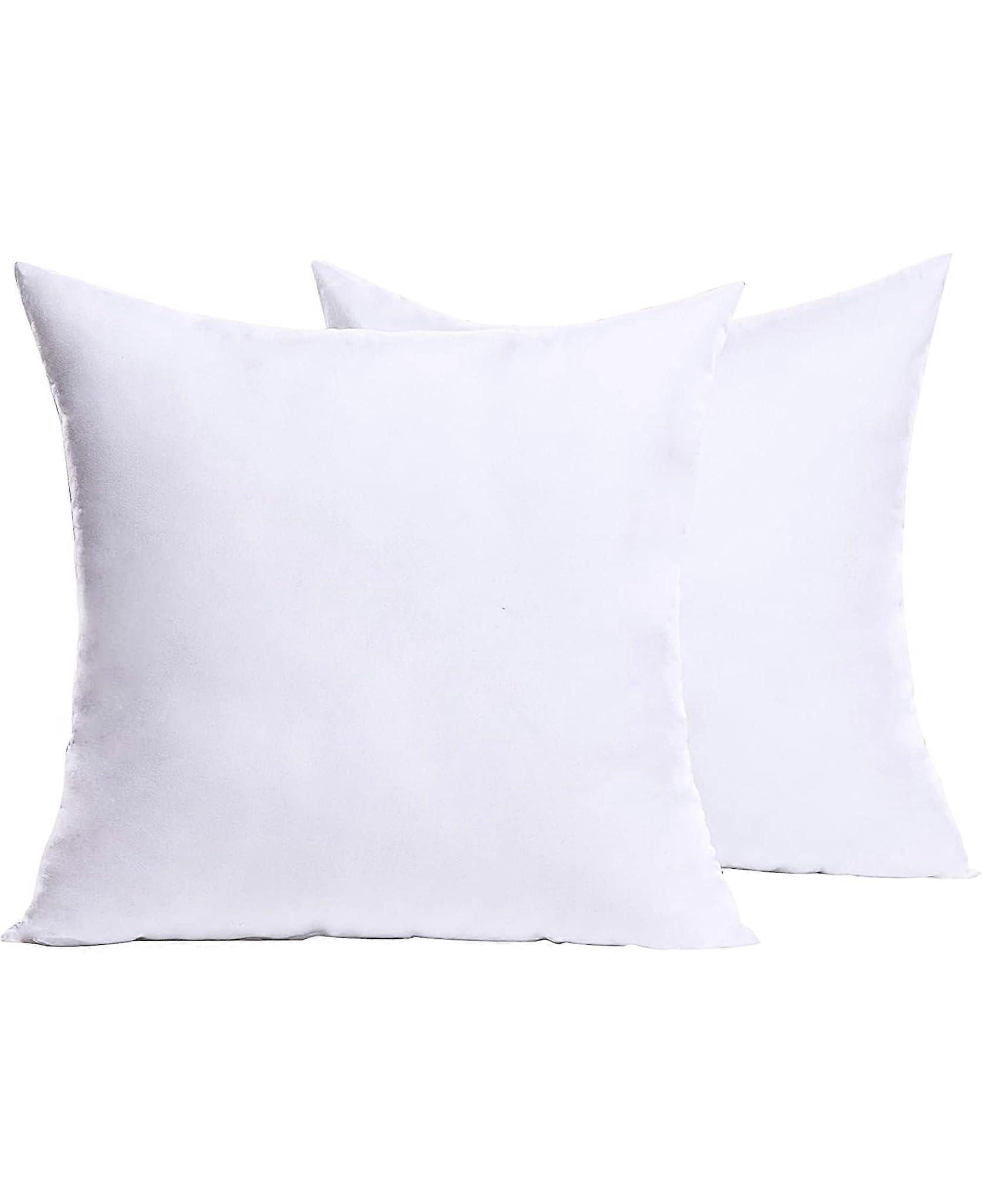 2 Pack White Throw Pillow Inserts 26 x 26 Inches for Bed Cushion Decorative Support Soft Polyester Filling