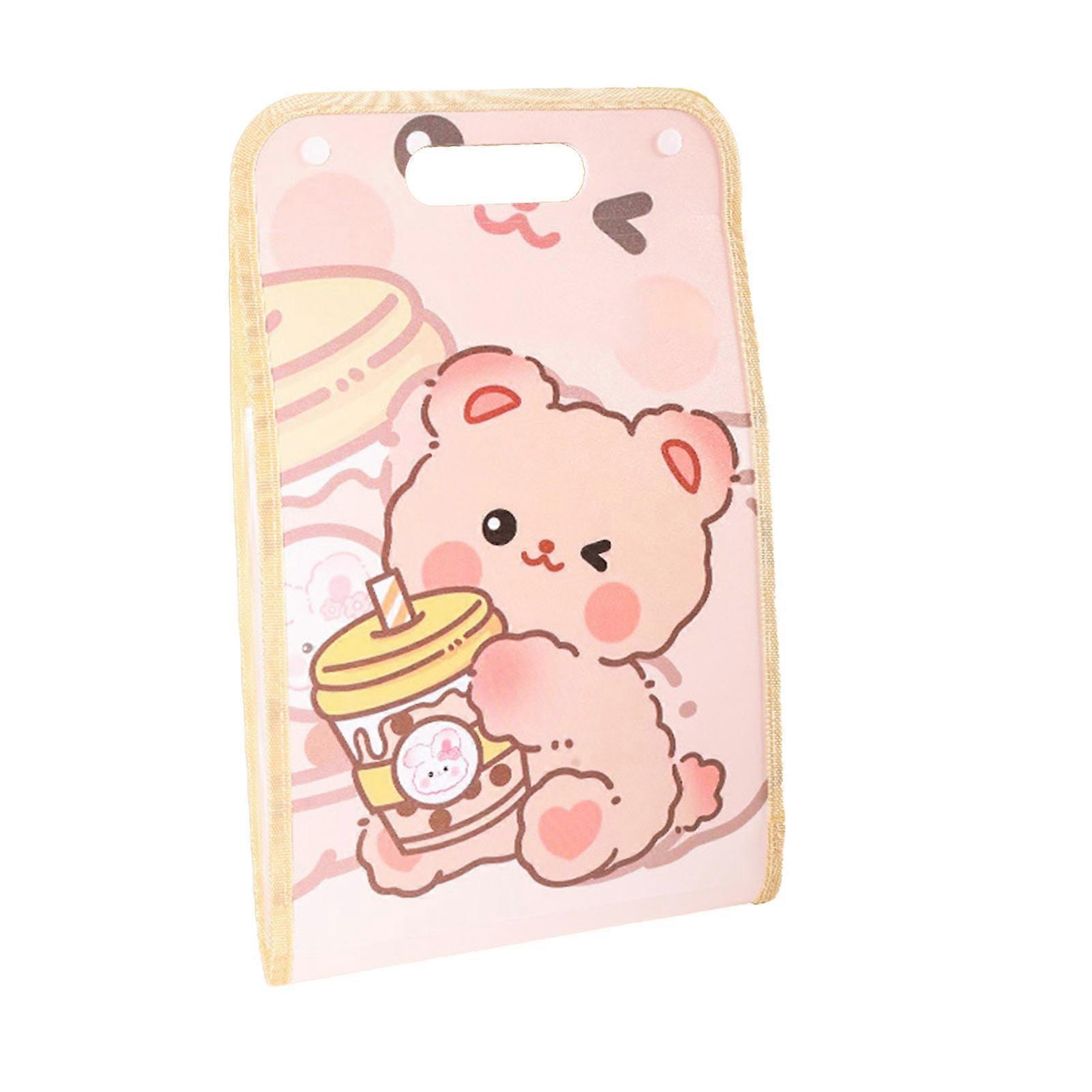 Multi-Layer A4 Plastic Paper Folder Waterproof Khaki Organizer