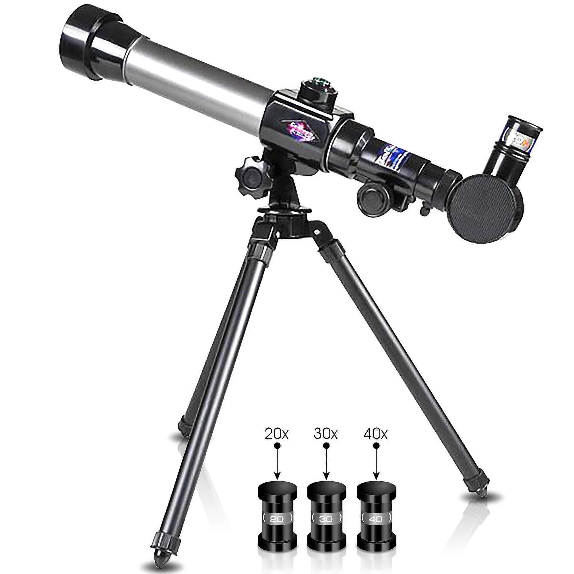 Telescope For Beginners, Tripod Stand Included, 20x 30x 40x Magnification, Eyepieces Included, For Kids Aged 3+
