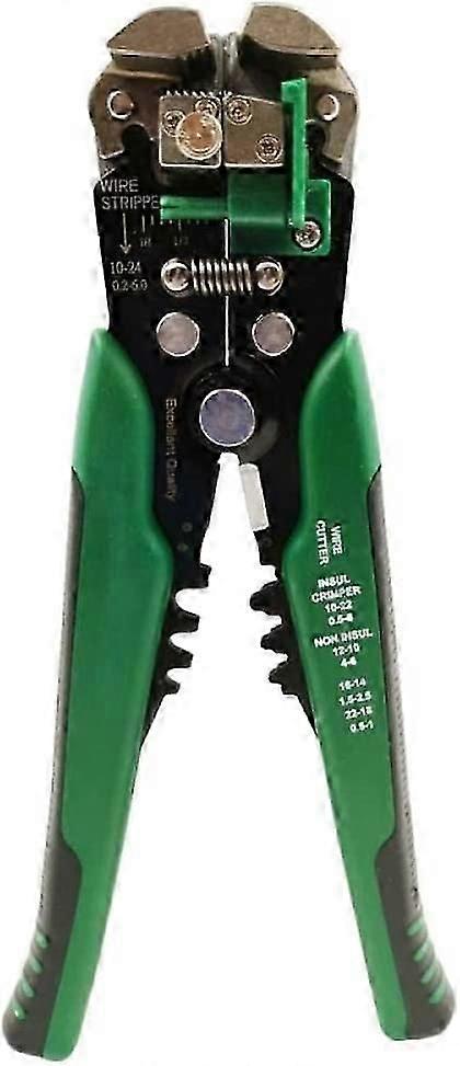 Automatic Wire Cutter Crimping Plier Wire Stripper Multi-function Crimper Connector Tool - Dark Green