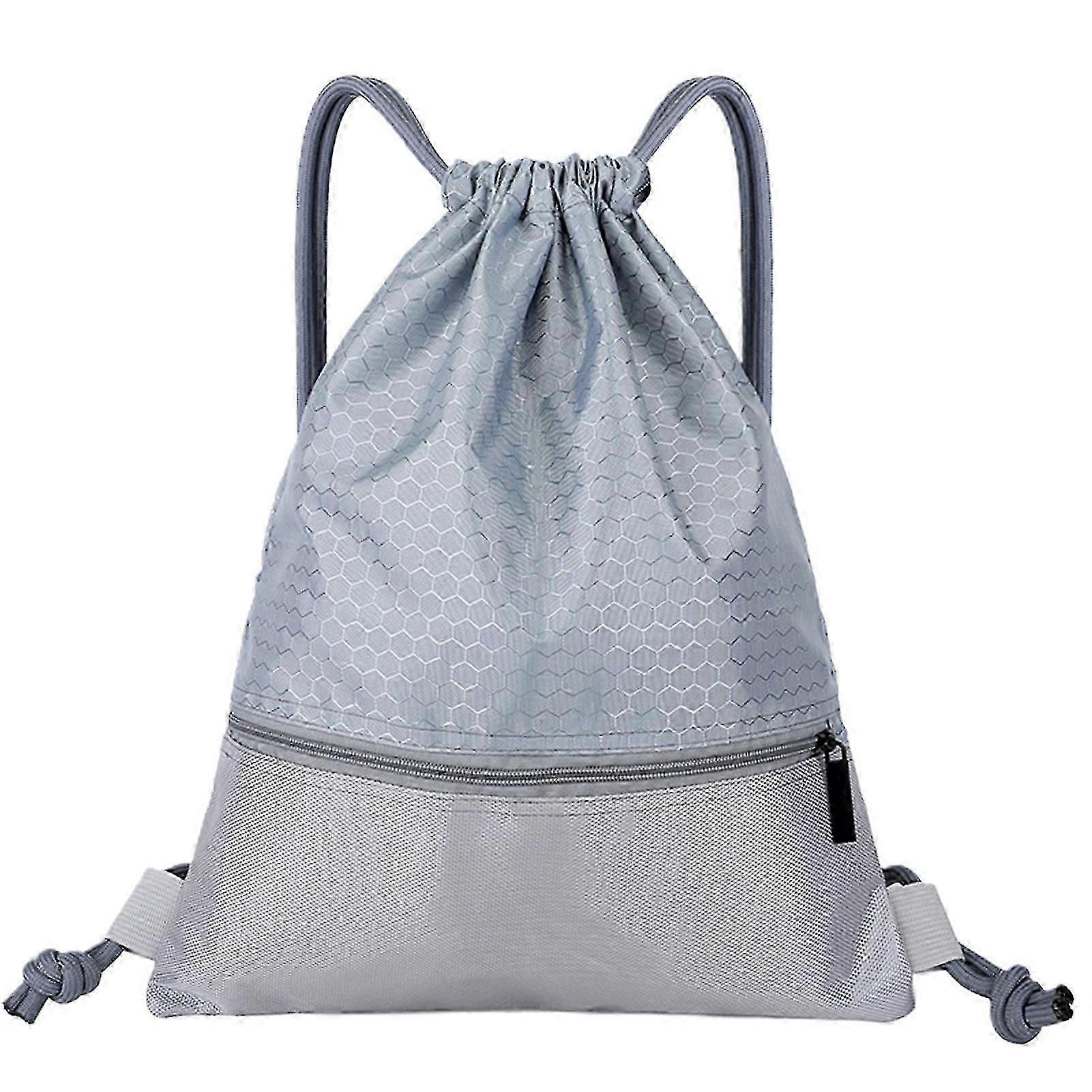 Nylon Waterproof Zipper Drawstring Fitness Storage Bag