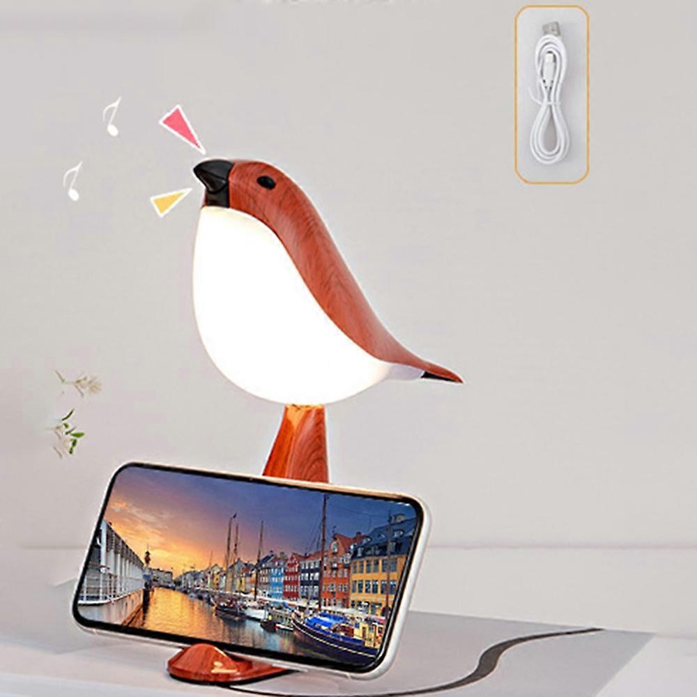 Creative Bird Shape Bedside Lamp Multifunction Aroma Diffuser Phone Holder Ambient Light with Sound