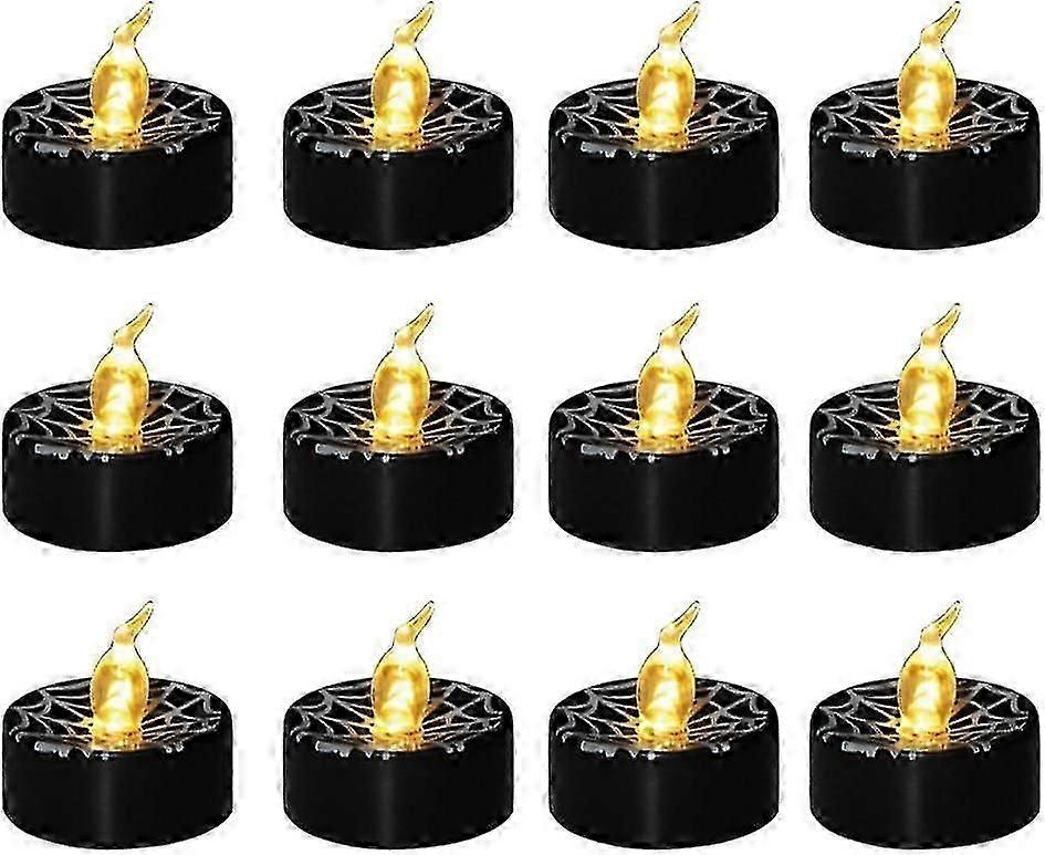 Black Flameless Led Candle Lights 12pcs
