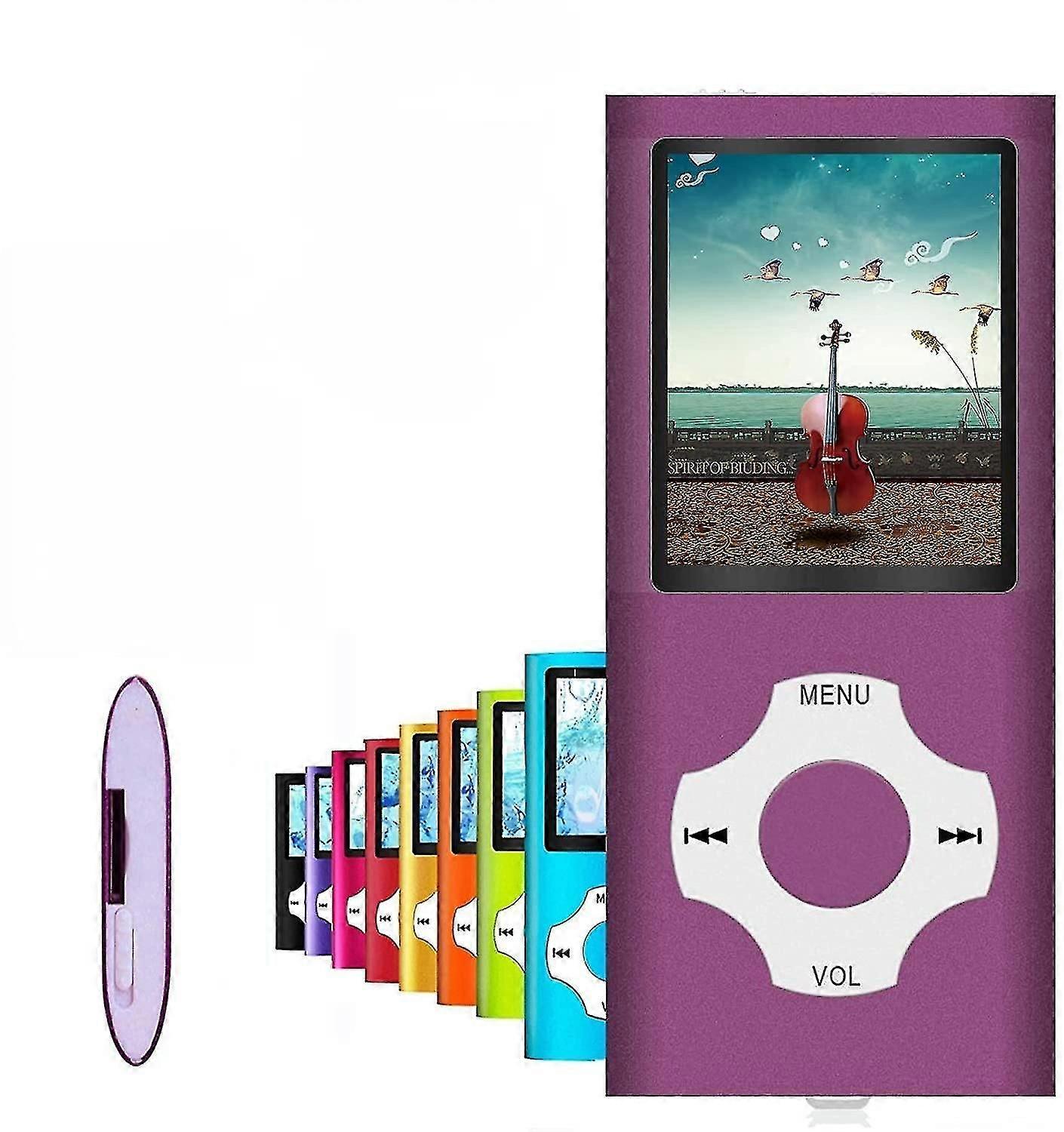 Ultra Slim 1.82 « Écran Mp3 Player avec 16gb Memory Sd Card (violet)