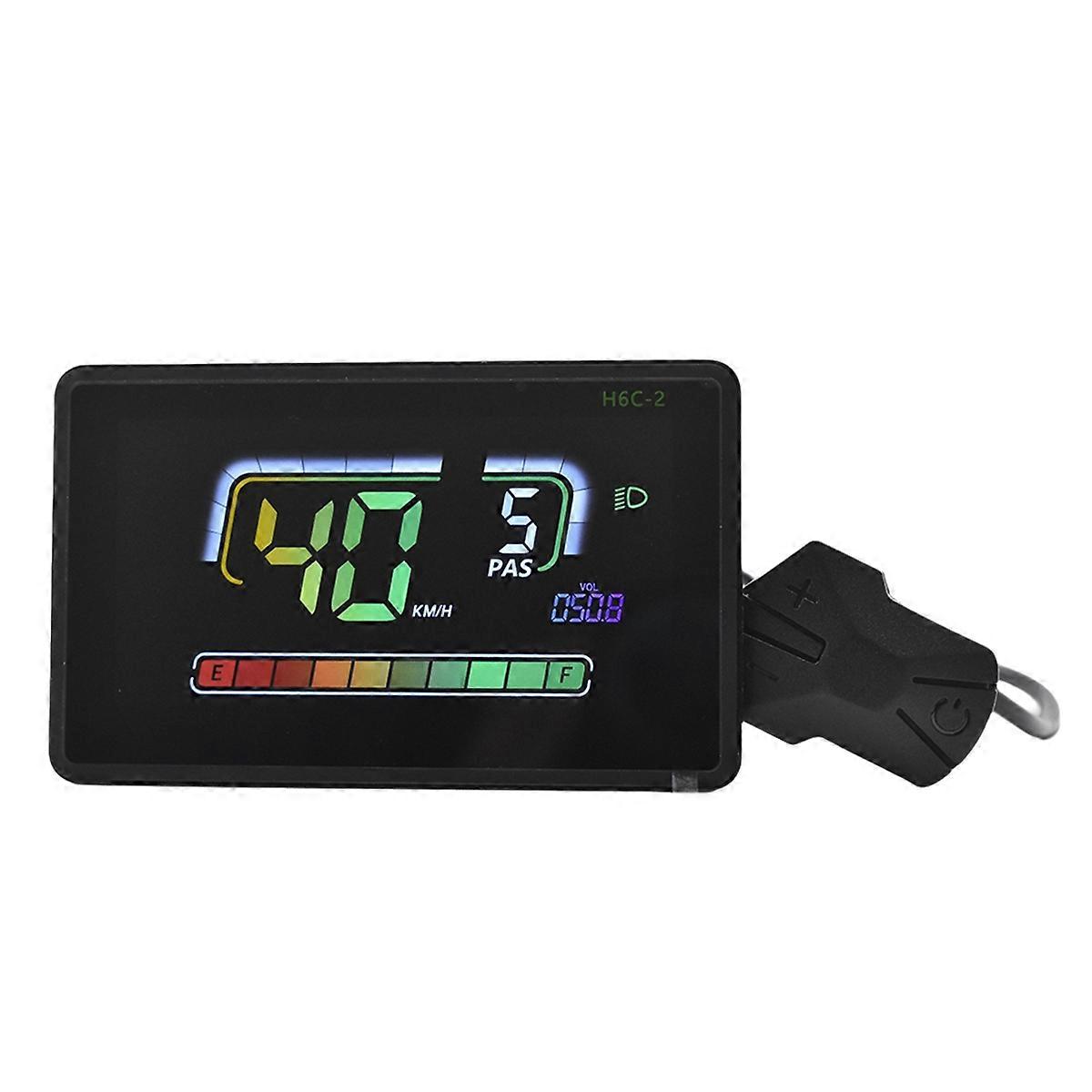 H6C-2 E-Bike Meter LCD Display Electric Scooter Speedometer Dashboard UART 24V-60V for Mountain Ele