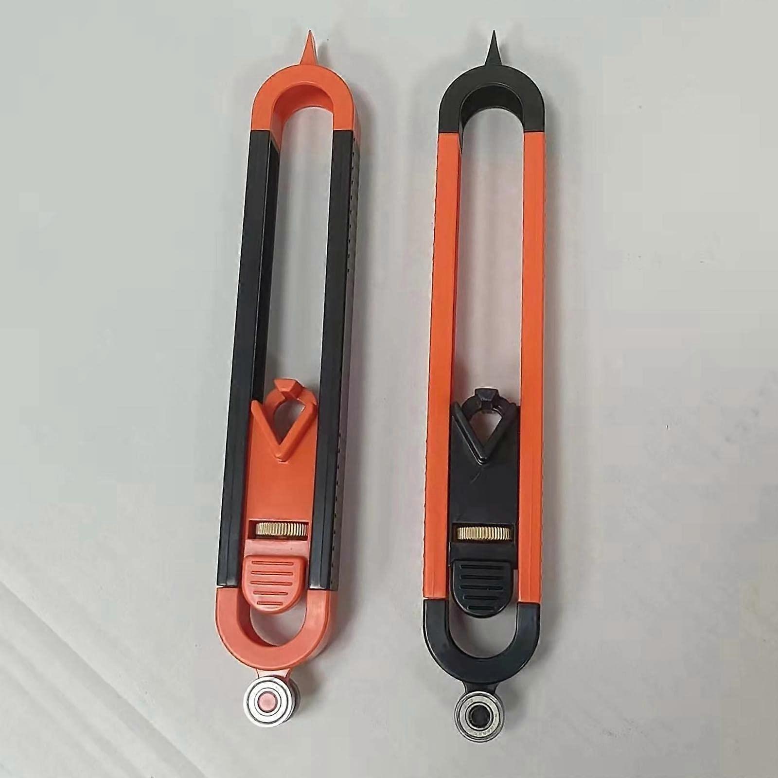 2X Plastic Contour Gauge for Irregular Shapes, DIY Carpentry Tool for Tiling, Skirting, and Floor Laying