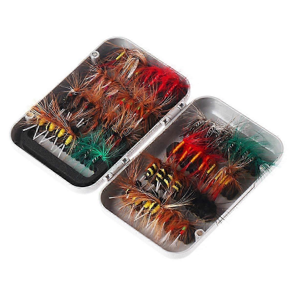 Karışık Sinek Kancası Seti Dekorasyon Seti Sinek Kancası Dekorasyon Kemer Kancası Karışık Set Sinek Kancası Sinek Balıkçılık Alabalık Sinek Yemi 64 ADET