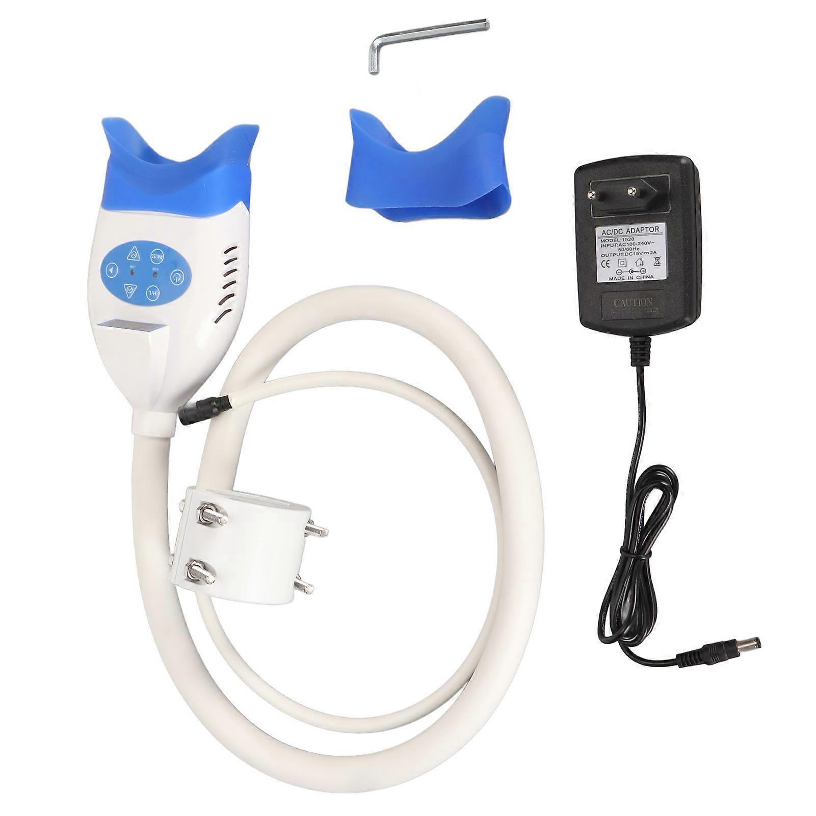 Teeth Whitening Light Clip Type Blue Lighting Flexible Gooseneck Bleaching Device 110‑240V EU Plug