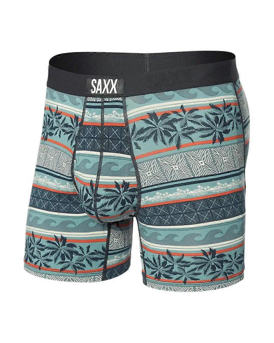 Saxx Ultra Super Soft Comfort Blend Boksertruser - Beach Shack Stripe-blågrønn