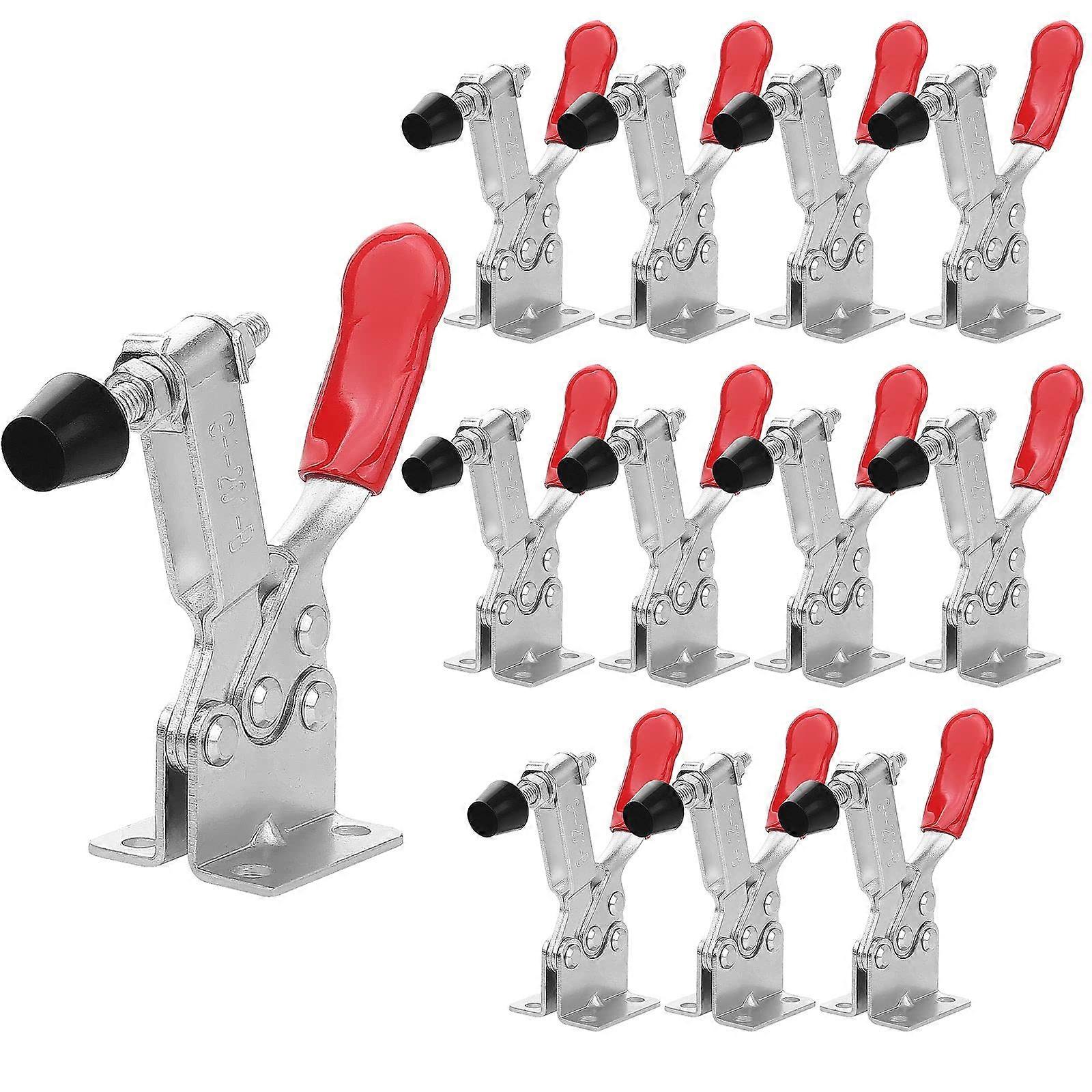 12PCS Vertical Toggle Clamp, Quick Release Hold Down Clamps 220Lbs Holding Capacity