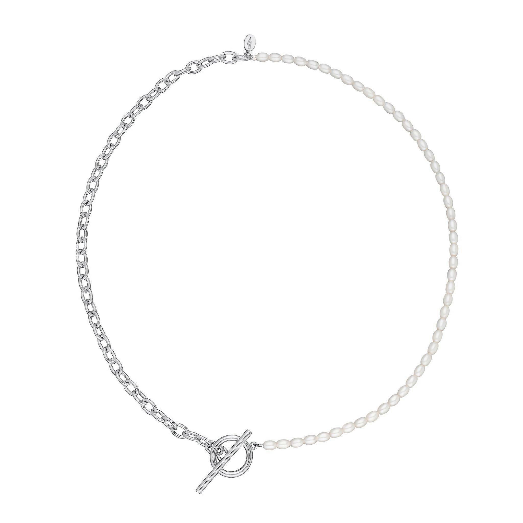 Hannah Martin Pearl And Chain T-bar Necklace