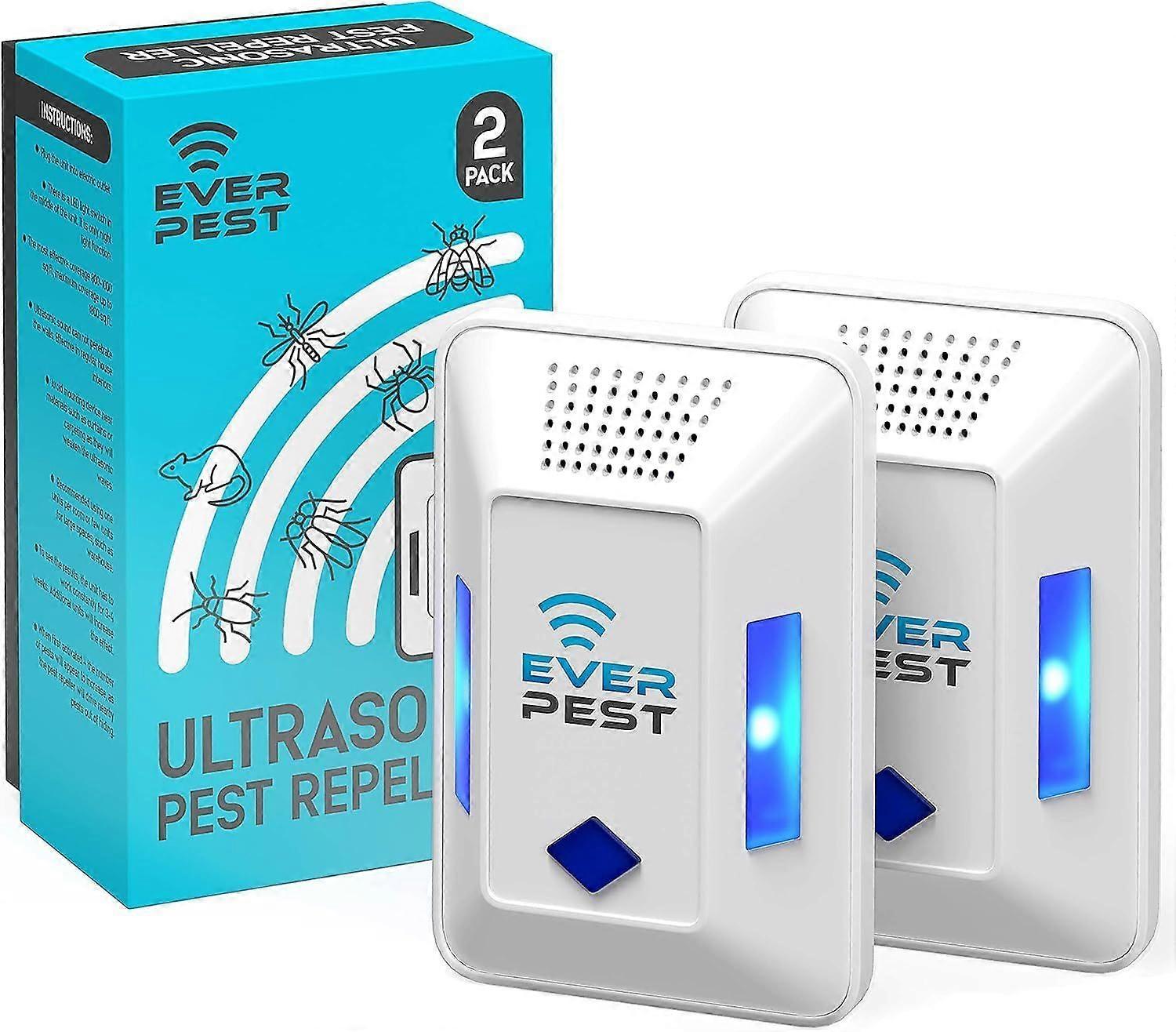 2025 Neuestes Modell Ultraschall-Schädlingsbekämpfungs-Repeller-Plug-in - 2er-Pack-Gerät wehrt Kakerlaken ab