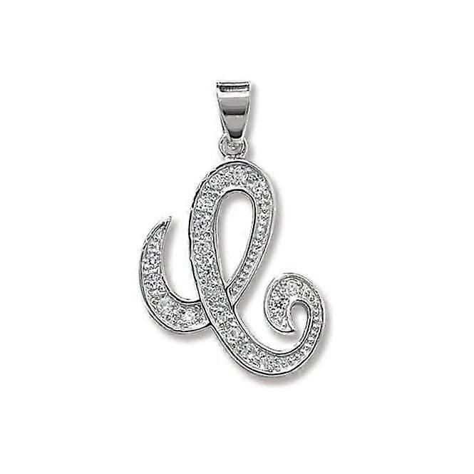Acotis Silver Pendant Zirconia Initial G6128/C