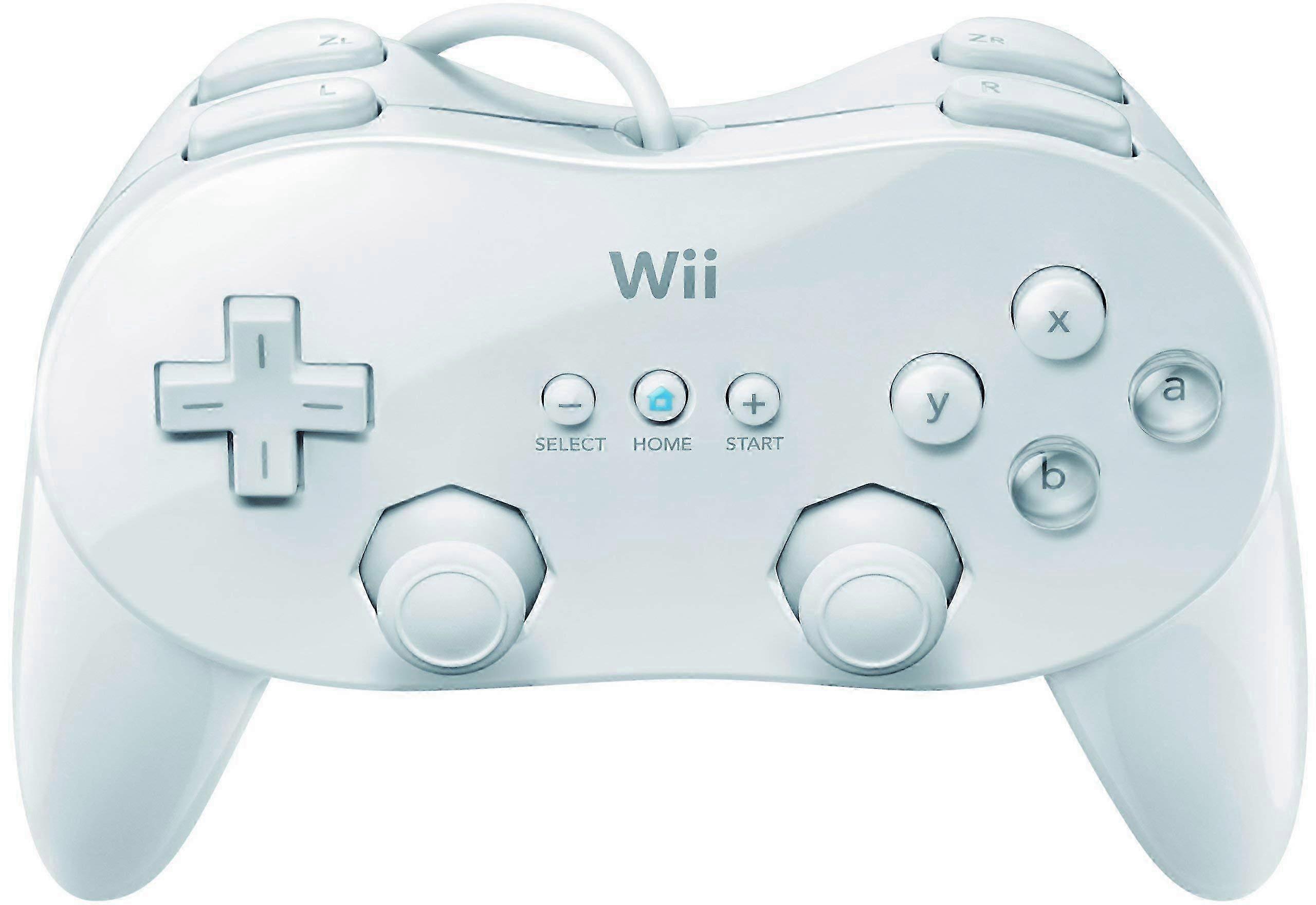 Wii Classic Controller Pro White for Enhanced Gaming Experience