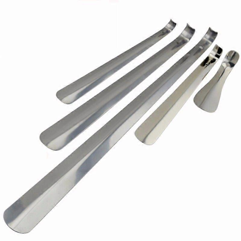 Durable Handle Professional Metal Silver Color Shoe Horn Lifter Long Shoespooner - Shoe Brush