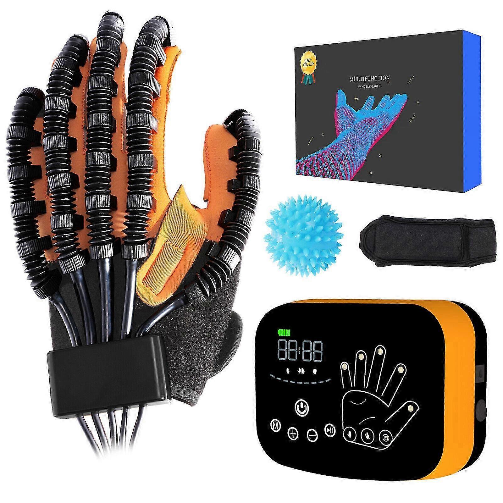 (M main gauche) Gants de robot de rééducation de la fonction de la main pour l’entraîneur de récupération de l’hémiplégie du doigt Fg