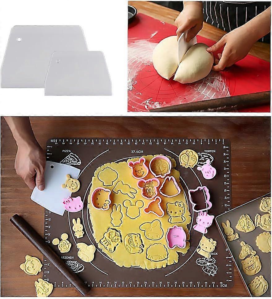 Cake scraper cake smoother, 7 pieces cake icing scraper cake smooth scraper cutter smooth tool set