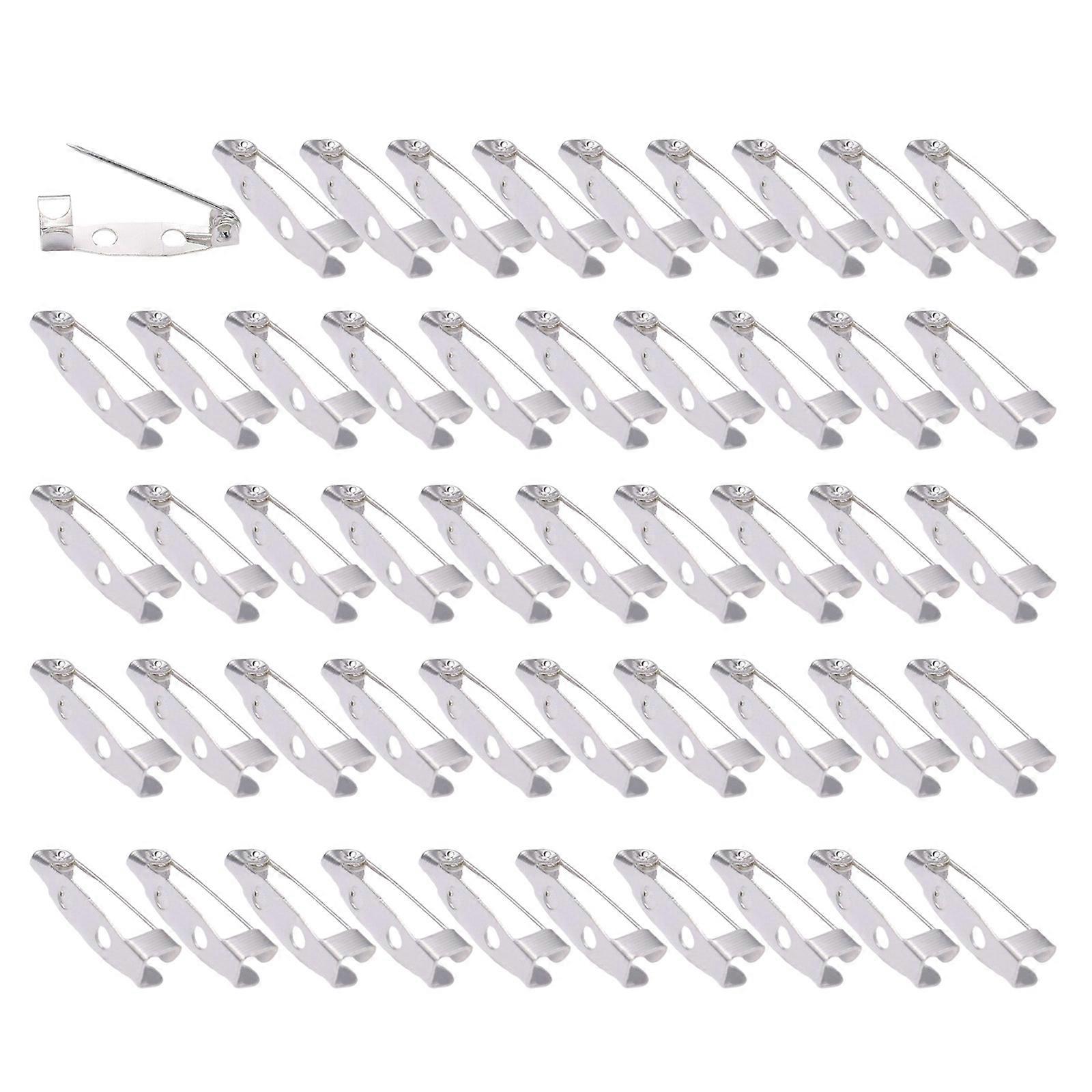 50pcs καρφίτσες καρφιτσών ασφαλίζουν πίσω καρφίτσες ασφαλείας κούμπωμα πολλαπλών μεγέθους για το δημιουργικό σχέδιο τέχνης και το ράψιμο ανάγκες Αξεσουάρ ασήμι
